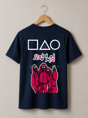 Korean Survival Game Inspired Oversized Unisex Graphic T-Shirt | Premium Cotton Streetwear Tee | Front & Back Print