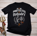 Protected By Mahadev Unisex Oversized T-Shirt | 100% Cotton | Premium Graphic Printed Round Neck Half Sleeve | Black & Navy Blue